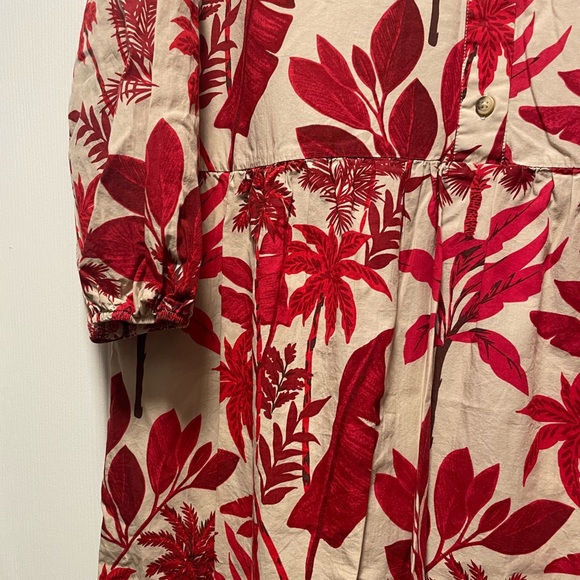 Anthropologie Maeve Bettina Dress with Red Botanical Print - Picture 6 of 6